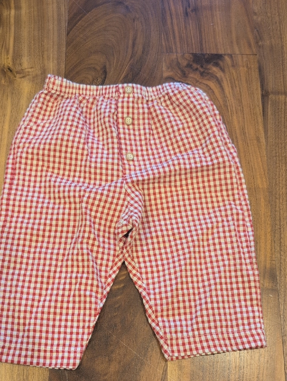 Zara Red and White Gingham Kids Pants